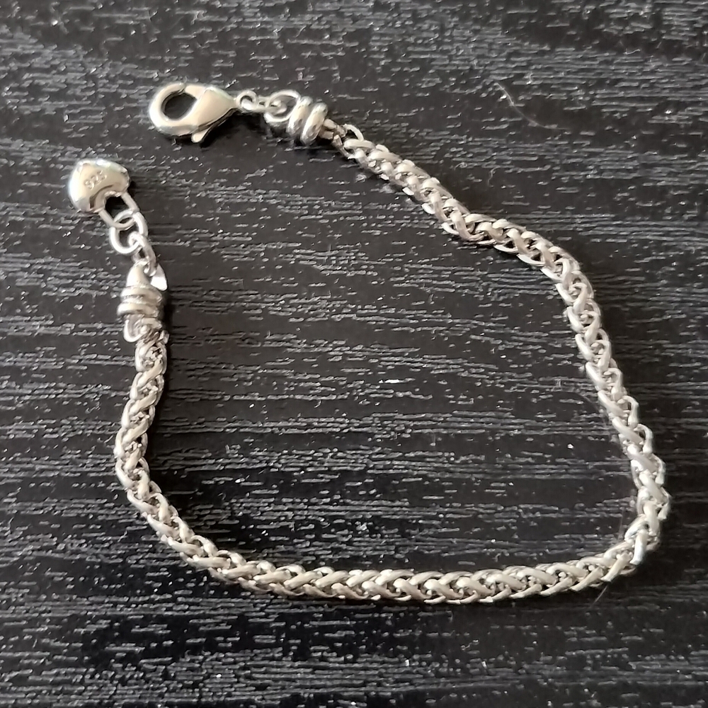 925 Sterling Silver Bracelet with Open Heart - Picture 8 of 8